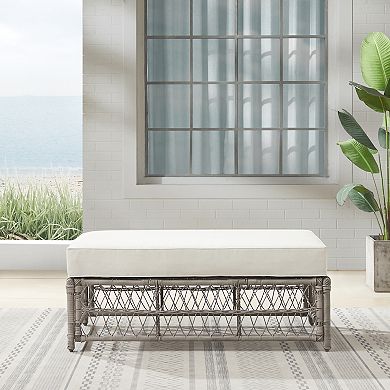 Crosley Thatcher Outdoor Wicker Coffee Table Ottoman