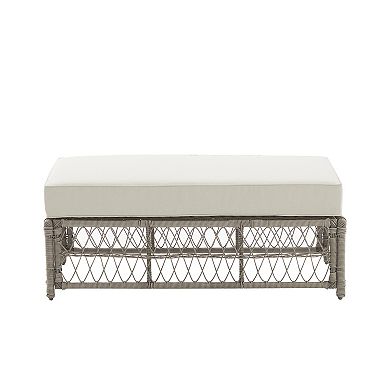 Crosley Thatcher Outdoor Wicker Coffee Table Ottoman