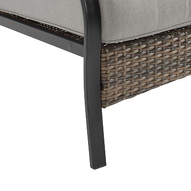 Crosley Dahlia Outdoor Metal Conversation Set with Fire Table