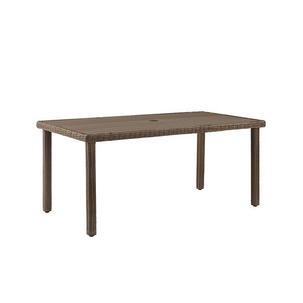 Bradenton Outdoor Rectangular Dining Table Weathered Brown - Crosley