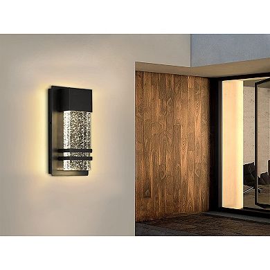 Nextop 14 Inch Bubble Crystal Wall Sconce 12W LED Outdoor Lighting 3000K