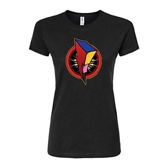 Juniors' Power Rangers Bolt Fitted Graphic Tee