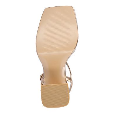 Journee Parson Women's Block Heel Sandals