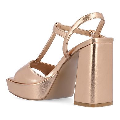 Journee Parson Women's Block Heel Sandals