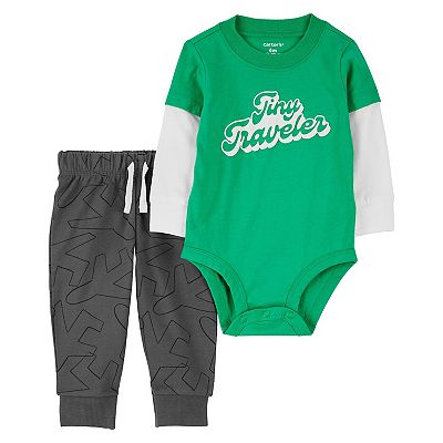 Carter's boy onesie and offers throw