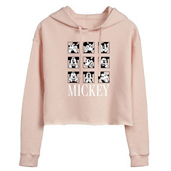 Disney's Mickey Mouse Juniors' Faces Cropped Hoodie