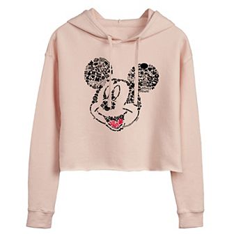 Disney's Mickey Mouse Juniors' Cropped Graphic Hoodie