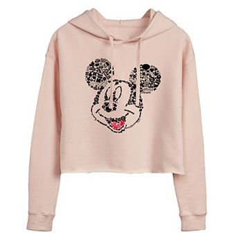 Disney's Mickey Mouse Juniors' Cropped Graphic Hoodie