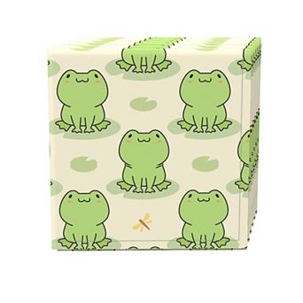 Napkin Set, 100% Polyester, Set of 4, 18x18", Frog Illustration