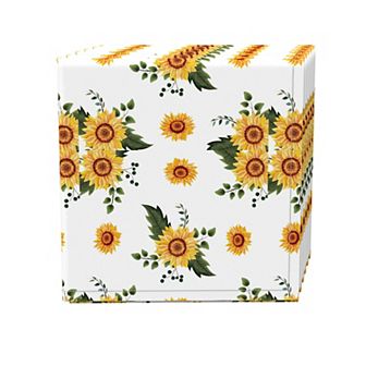 Napkin Set, 100% Polyester, Set of 4, 18x18", Sunflower Style