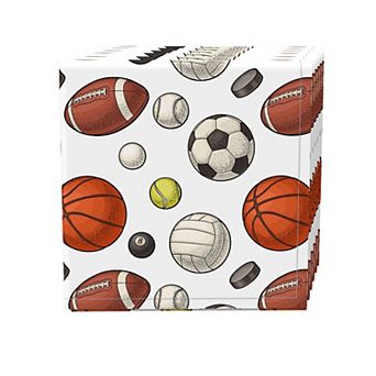 Napkin Set, 100% Polyester, Set of 4, 18x18", Athletics