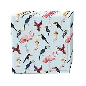 Napkin Set, 100% Polyester, Set of 4, 18x18", Jungle Birds