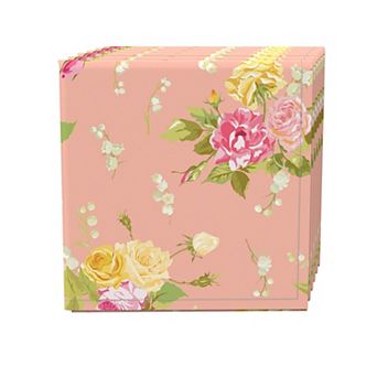 Napkin Set, 100% Polyester, Set of 4, 18x18", Simple Floral Bouquet