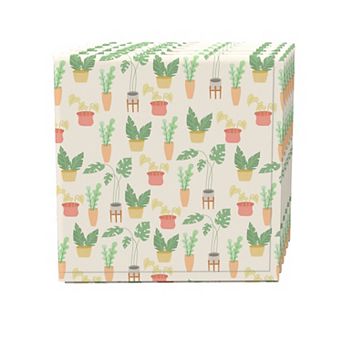 Napkin Set, 100% Polyester, Set of 4, 18x18", Potted Plants
