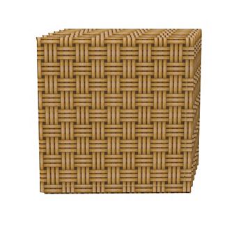 Napkin Set, 100% Polyester, Set of 4, 18x18", Wicker Reed Fence