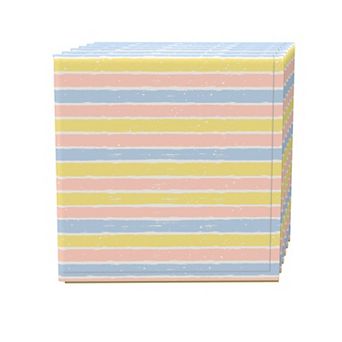 Napkin Set, 100% Polyester, Set of 4, 18x18", Pastel Stripes
