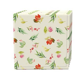 Napkin Set, 100% Polyester, Set of 4, 18x18", Painted Petals