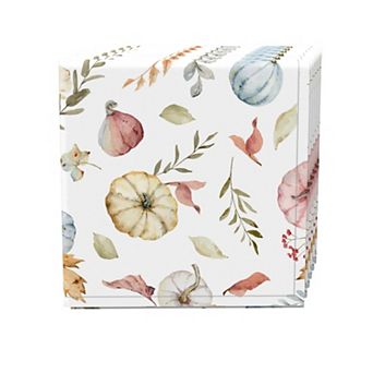 Napkin Set, 100% Polyester, Set of 4, 18x18", Pumpkin Foliage