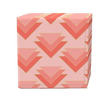 Napkin Set, 100% Polyester, Set of 4, 18x18", Stacked Triangles