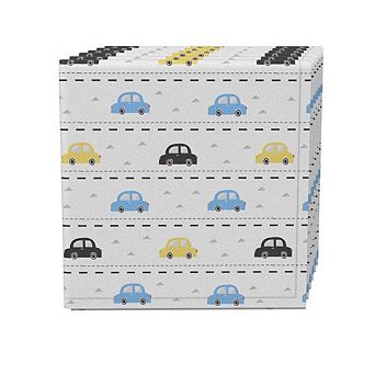 Napkin Set, 100% Polyester, Set of 4, 18x18", Automobile Stripe
