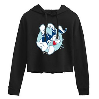 Disney's Donald Duck Juniors' Cropped Graphic Hoodie