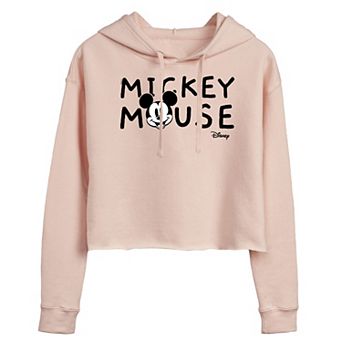 Disney's Mickey Mouse Juniors' Cropped Graphic Hoodie
