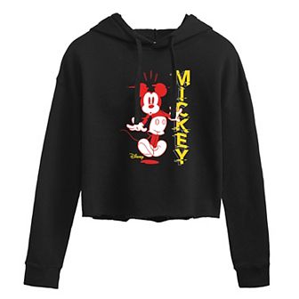 Disney's Mickey Mouse Juniors' Cropped Graphic Hoodie