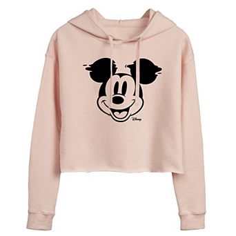 Disney's Mickey Mouse Juniors' Cropped Graphic Hoodie