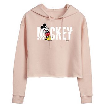 Disney's Mickey Mouse Juniors' Cropped Graphic Hoodie