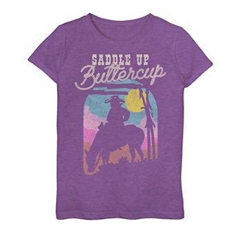Girls 7-16 Trendy Saddle Up Buttercup Graphic Tee