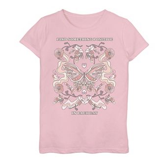 Girls 7-16 Find Something Positive In Each Day Graphic Tee