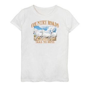 Girls 7-16 Country Roads White Horses Graphic Tee