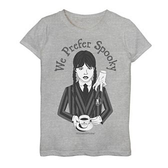 Girls 7-16 Wednesday Adams We Prefer Spooky Graphic Tee