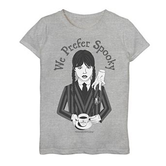 Girls 7-16 Wednesday Adams We Prefer Spooky Graphic Tee