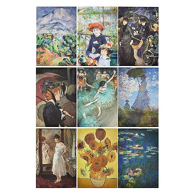 20 Count Famous Impressionist Wall Art Posters for Classroom, Home Decor, Matte Laminated Unframed Fine Art Prints, 200gsm (13 x 19 In)