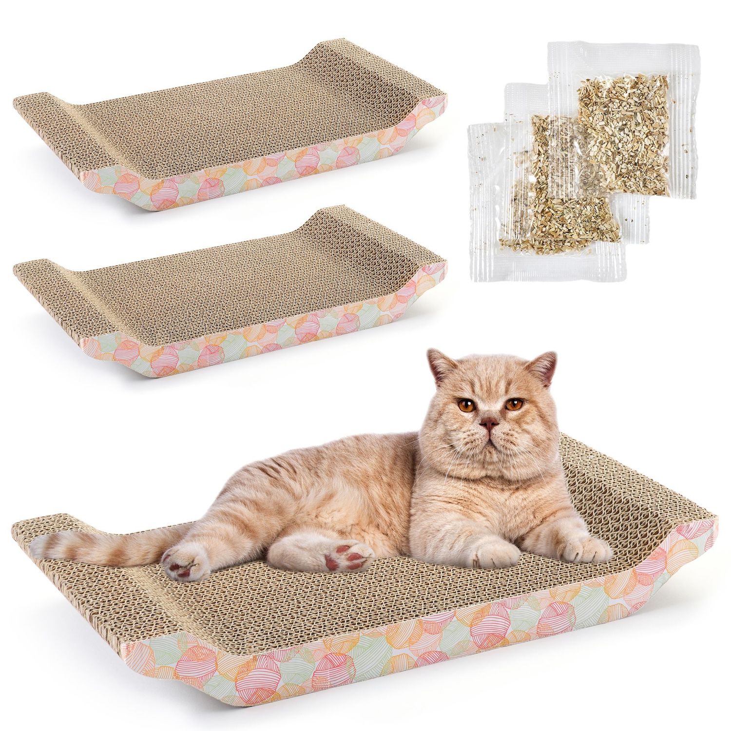 Omega paw ripple board outlet scratch massage cat bed