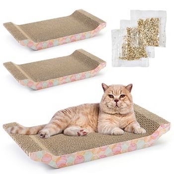 Cat Scratching Board Kitten Teaser Toy Corrugated Cat Scratch Board Toy Kitten T