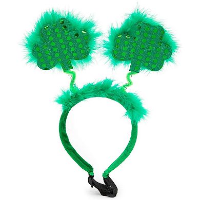 2x St. Patrick's Day Dog Costume Shamrock Headband & Tutu for Med to Large Pets
