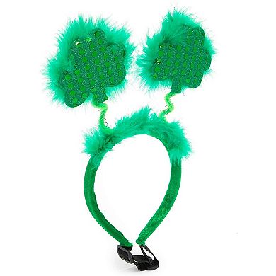 2x St. Patrick's Day Dog Costume Shamrock Headband & Tutu for Med to Large Pets