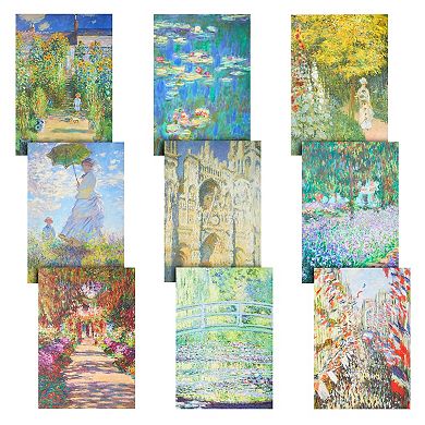 Set Of 20 Posters ,claude Monet Paintings For Home, Office Decor, 13 X 19 In