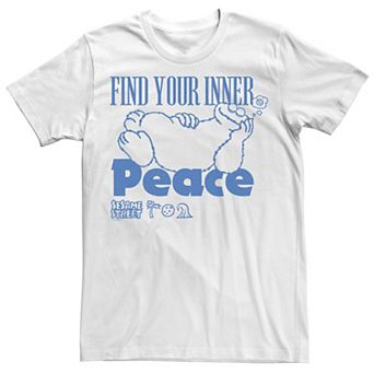 Big & Tall Sesame Street Cookie Peace Tee
