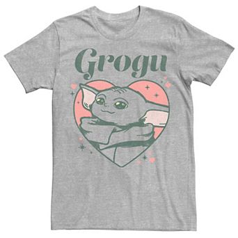 Big & Tall Star Wars: The Mandalorian Grogu In A Heart Valentine's Day Tee