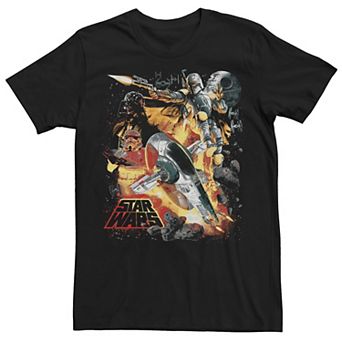 Big & Tall Star Wars Empire Space Montage Boba Tee