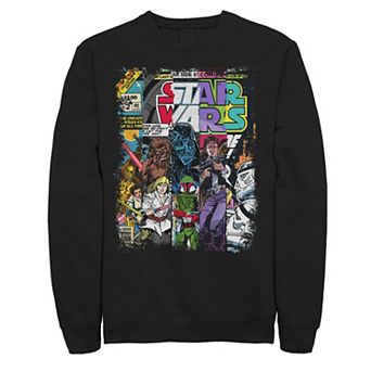 Big & Tall Star Wars Characters Comic Book Covers Sweatshirt