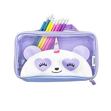 Yoobi Single Zip Purple Pandacorn Pencil Case