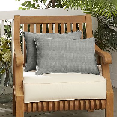 Sorra Home Indoor Outdoor 18 in. x 12 in. Corded Pillows 2-Piece Set
