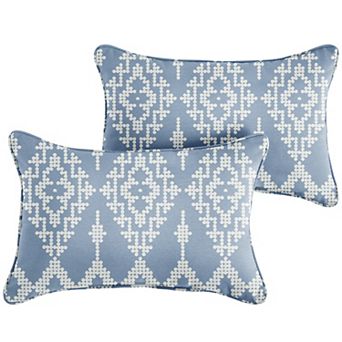 Sorra Home Indoor Outdoor 26 in x 16 in Corded Pillows 2 pc Set