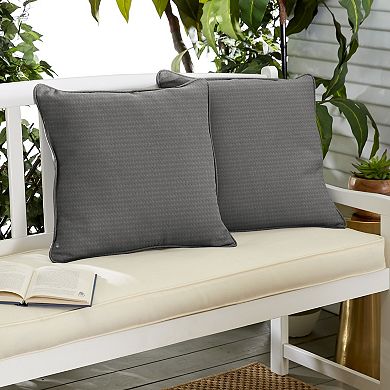 Sorra Home Indoor Outdoor 18 in. x 18 in. Corded Pillows 2-Piece Set