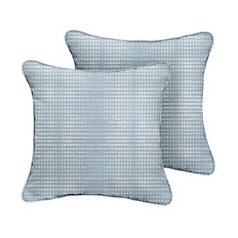Sorra Home Indoor Outdoor 24 in x 24 in Corded Pillows 2 pc Set