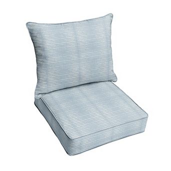 Sorra Home Corded Indoor Outdoor 22.5 in x 22.5 in Pillow & Deep Seated Cushion 2 pc Set